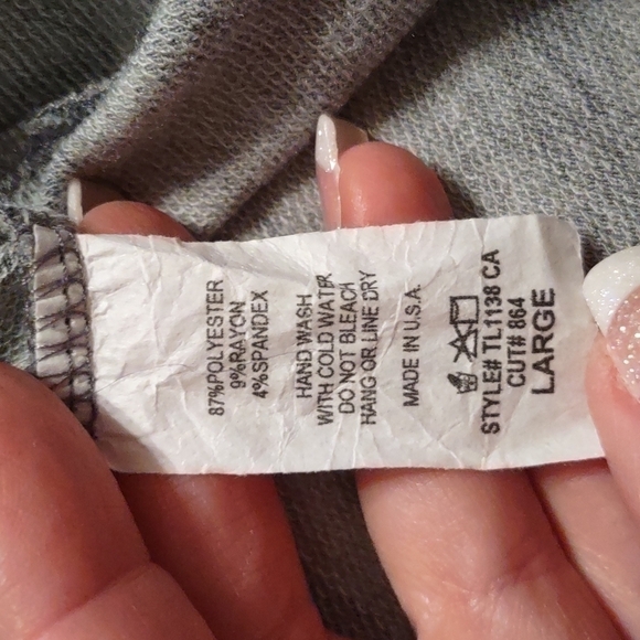 𝅺BOMBOM Camo Peasant Top Size: Large - Picture 7 of 7